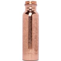 Just Copper Mirror Finish Embossed Copper Bottle 